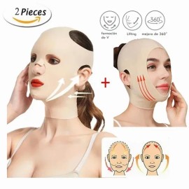 Mentonera Facial Reductora Papada Arruga Cachete Moldea 2pk