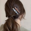 WENJESO 3個セットレトロ アセテート ヘアクリップ 前髪クリップ レディース 一字クリップ サイドクリップ アヒル口クリップ 日常