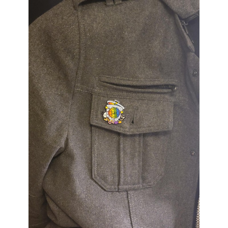 Gay Trash Panda Enamel Lapel Pin | Certified Gay Raccoon