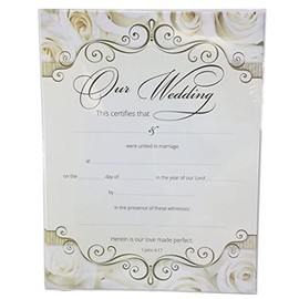 Certificate - Our Wedding (Pack Of 6)