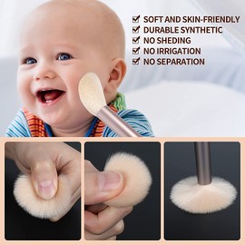 Makeup Brush Set, 8-Piece Make-Up Brush Set, Foundation Brush, Make-Up Brush Set, Eyeshadow Brush Set, Concealer Brush, Eyeliner Brush, Eyebrow Brush, Cosmetic Brush (Apricot)