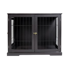 TRIXIE 29.5" Indoor Dog Crate, Wooden Crate Table for Dogs Up to 25 lb, Small Dog Kennel, Perfect in Any Room, Brown