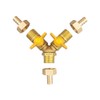 Hooshing Brass 3 Way Shut Off Valve 5/8" Hose Barb