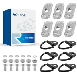6 Sets Truck Bed Rail Bolts Nuts Cargo D-Rings Tie Down Mount Kit Fits Compatible with Nissan Frontier Titan with Utili Track Bed Rail System