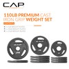 CAP Barbell 110 lbs 2-Inch Olympic Cast Iron Plate Weight