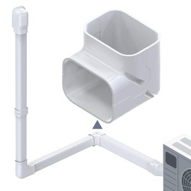 Flamorrow 3" W 90° Elbow, Decorative Line Set Cover Parts Accessories, Line Set Cover Tubing Kit for Ductless Mini Split Air Conditioner, Central AC and Heat Pump System, White