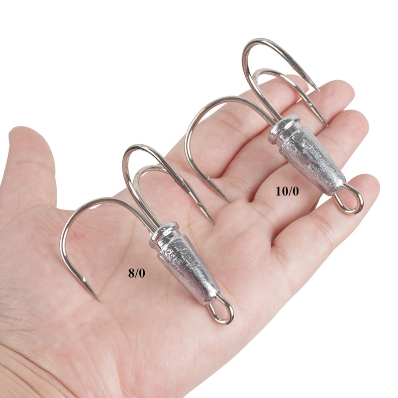Snagging Hooks Weighted Treble Hooks, 5pcs Weighted Fishing Hooks Large