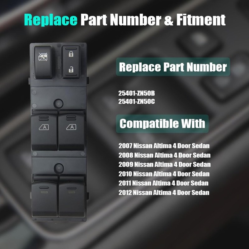 Master Power Door Lock Window Control Switch for Nissan Altima