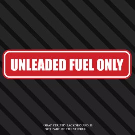 Silverbird Graphics Unleaded Fuel Only sticker decal tank vehicle oil label vinyl gas can diesel - 2