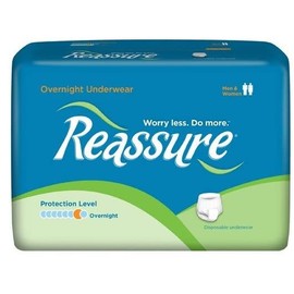 Reassure Overnight Underwear - XXL (72" - 92" Waist) - 12 per Bag