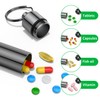 Small Pill Box,(2 Pack+2*Carabiner Clips) Keychain Pill Holder Portable Mini