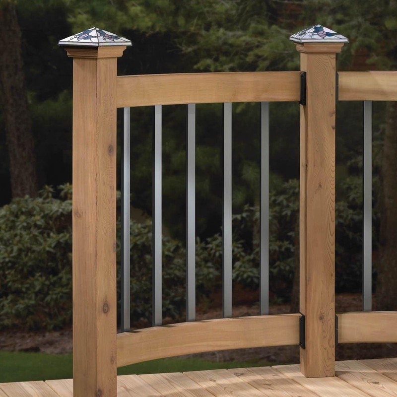 HZIU 26 Pack Deck Balusters 32.25'' Bow Baluster, Black Metal