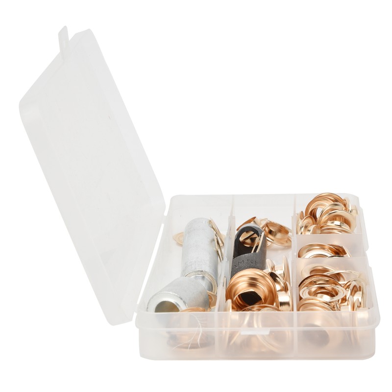 50Pcs Brass Grommet Eyelets Set Sewing Setting Kit with 3