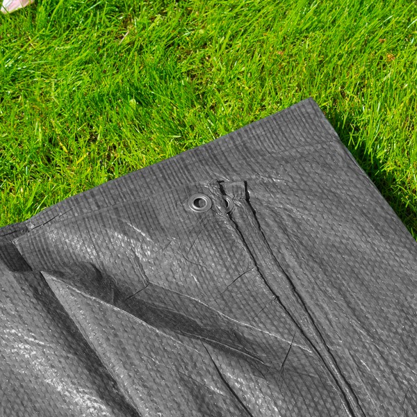 Waterproof gray multipurpose tarpaulin,tarp cover up/camping ground sheet (1.5m x 2m)