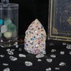 SUNYIK White AB Titanium Coated Rock Quartz Cluster Irregular Crystal