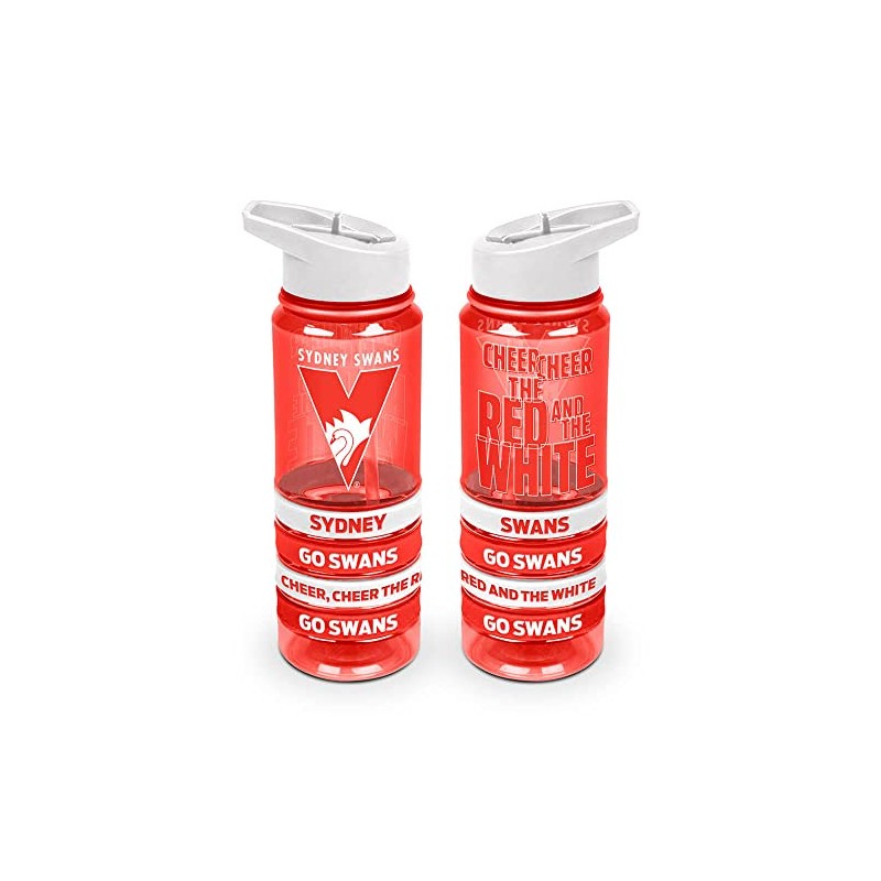 Sydney Swans AFL Tritan Drink Bottle with Wrist Bands and