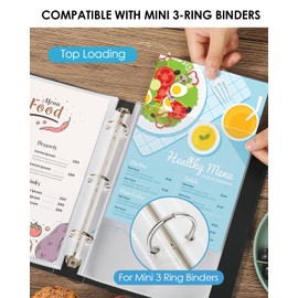 KTRIO Heavyweight Sheet Protectors 5.5 x 8.5 inch, Clear Page Protector for Mini 3 Ring Binder, Plastic Sleeves for Binders, Top Loading Paper Sheets Sleeve Letter Size, Office & Home, 60 Pack
