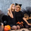 Broeify Black Furry Cat Ears Headband – Plush Fluffy Animal