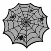 30cm Black Spider Web Placemat for Halloween – Lace-Style Round
