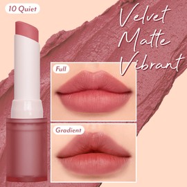 I'M MEME Velvet Lipstick - Drawing Atelier | Highly-Pigmented, Long-lasting, Velvet-matte Finish, 10 Quiet, 0.12 Oz