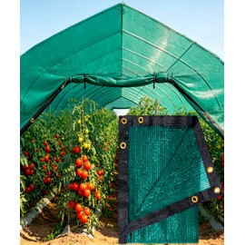 E.share 40% Green Shade Cloth, 12ft x 18ft Sun Shade Netting with Grommets