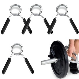 Fenglin-joy Dumbbell Bar Spring Clasp, Pack of 4, 28 mm Barbell Clasps, Barbell Clip, Barbell Clips for Dumbbells, Exercise, Weightlifting, Dumbbell Attachment