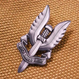 SAS British Army Special Air Service Who Dares Wins Metal Military Forces Badge Pin Stylish Decor for Men