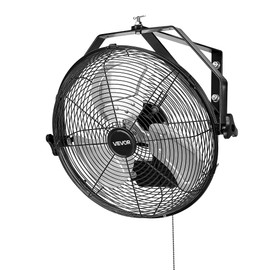 VEVOR 14 Inch Industrial Wall Mount Fan, High Velocity 2473 CFM Outdoor Fan with 3 Speeds, Waterproof IP44 Garage Wall with Aluminum Blades for Workshop, Warehouse, Greenhouse