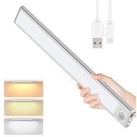 luz led con sensor de movimiento,Luz para debajo de encimera cocina,lamparas led inalámbrica recargable USB luces nocturnas de cocina,lamparas recargables led portatiles