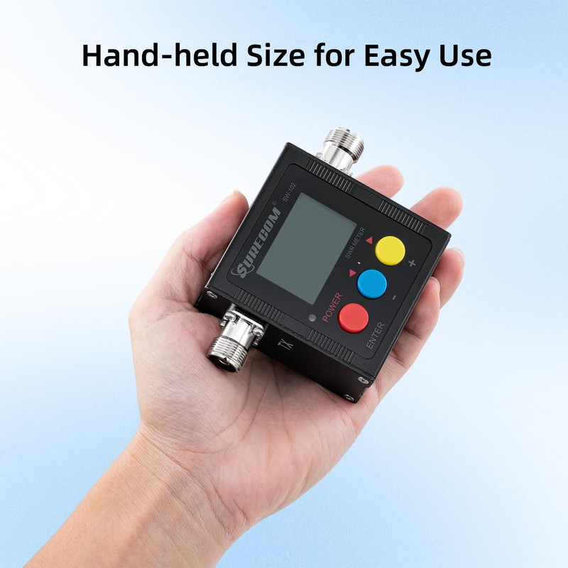 Mcbazel Surecom SW-102S SO239 Connector Digital VHF UHF 125-525Mhz Power