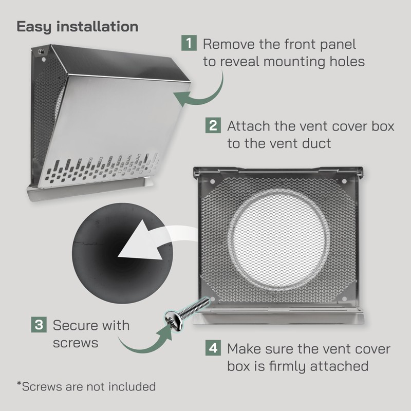 Vent Systems 6" Inch Air Supply Vent Cover with Rubber