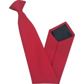 Plain Clip On Tie (Red)