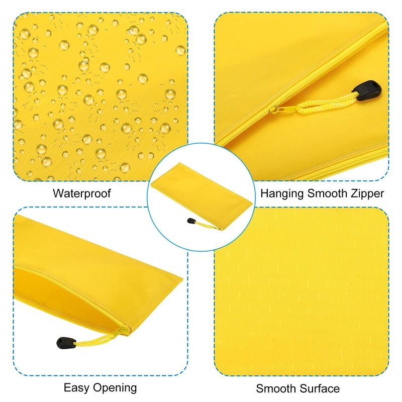 PATIKIL Waterproof Zipper File Bags, 3 Pack A6 Document Holders