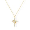 Kwkppz Double Cross Necklace for Women 18K Gold Plated Crown