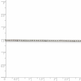 JewelryWeb 925 Sterling Silver Rhodium Plated 1.7mm Sparkle Cut Box Chain Necklace 18 Inch Chain-Necklace for Women and Men