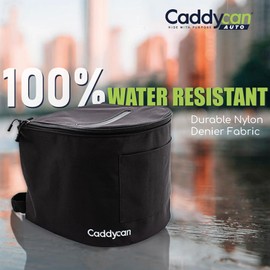 Caddycan Auto - Car Trash Can with Lid | Compact, Durable Multipurpose Trash Bin and Organizer for Commuting, Adventures | Utility Pockets and 100% Leak-Proof