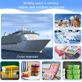 5 Pack Towel Band Bulk for Beach Pool Chair Strap Toallas de Playa Clip Carnival Cruise Ship Essentials 2025 Packing List