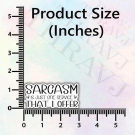 3Pcs Sarcasm is Just One Service That I Offer Funny Quotes Vinyl Stickers Durable for Laptops Water Bottles Phones Tumblers Notebooks Cars Mugs Size 3 x 1.3 Inch