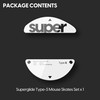 Superglide Glass Mouse Skates - Super Smooth Glide, Polished Round