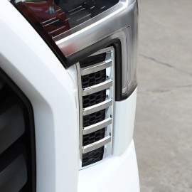 MXtech-23 Chrome Front Headlights Grille Vent Trim Cover Frame for Toyota Tundra 2022+