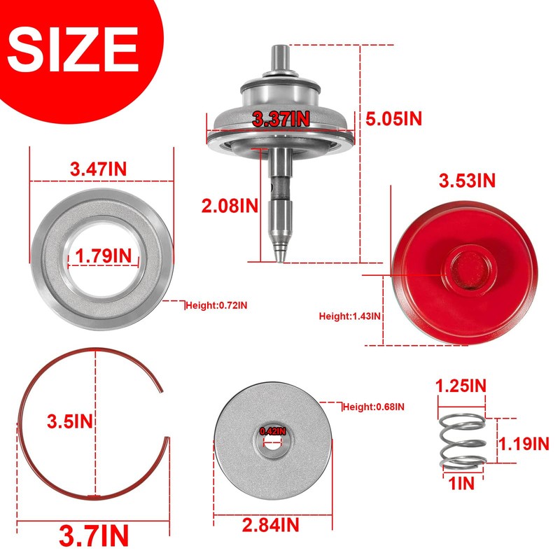 Servo Piston Assembly with Cover, Pin and Snap Ring for