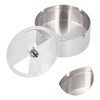 Ashtray Outdoor Thickened Stainless Steel Windproof Rotating Cover Design Finely