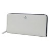LANVIN en Bleu Round Zipper Long Wallet, white