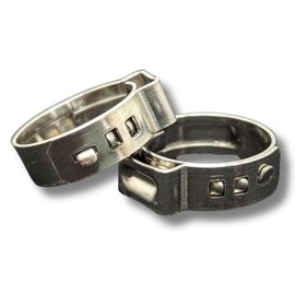 Lumonic I 20 x 1-Ear Clamps 15.3-18.5 mm I V2A Stainless Steel I Single-Ear Clamp I Hose Clamp I for Compressed Air, Pipe Systems, Garden, Car