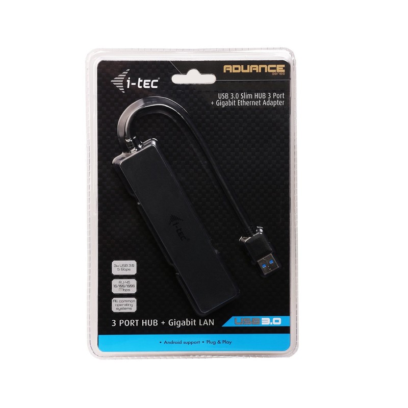 i-tec USB 3.0 Slim HUB 3 Port + Gigabit Ethernet