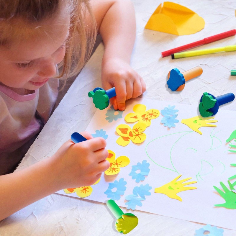 MEMOFYND 15 Pieces Sponge Stamps, Children'S Stamps, Children'S Painting Tools,