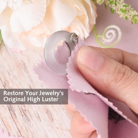 12 Pcs Jewelry Cleaning Cloth Double Sided Polishing Cleaning Cloths Jewelry Wipe Cloths for Pearl,Gold, Silver,and Platinum