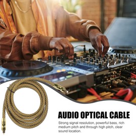 TEHAUX Audio Optical Cable High-Speed Optic Male to Male Cord for Sound Bar and Tv Woven Design Plated Connectors for Enhanced Signal Quality