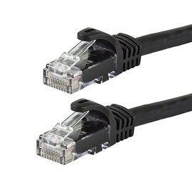 Monoprice - 109799 Flexboot Cat6 Ethernet Patch Cable - Network Internet Cord - RJ45, Stranded, 550Mhz, UTP, Pure Bare Copper Wire, 24AWG, 7ft, Black