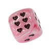 WeLoveDice - Dice Pink with Black Hearts - Made in